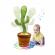 Jucarie de plus Cactus care danseaza, canta, repeta, cu mod de inregistrare, cu lumini, reincarcabil, verde/maro, 35 cm, Vivo HS-359