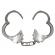Catuse cu lant ideallstore®, tight lock, otel inoxidabil, 26.5 cm, husa inclusa
