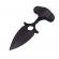 Cutit tactic de vanatoare ideallstore®, spear trap, 8 cm, negru, teaca cu prindere curea