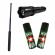 Kit autoaparare baston telescopic, lanterna electrosoc cu laser si 2 spray-uri nato
