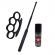 Set 3 accesorii autoaparare ideallstore®, baston telescopic otel, 50 cm, box si spray paralizant iritant