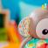 Jucarie multi-senzoriala bright starts grab & giggle monkey