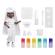 Papusa cu ochi verzi rainbow high watercolor and create