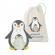 Puzzle pinguin din lemn cu saculet depozitare orange tree toys 4 piese