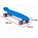 Skateboard penny board pentru copii cu roti din cauciuc, iluminate led, culoare albastra