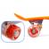 Skateboard penny board pentru copii cu roti din cauciuc, iluminate led, culoare orange