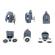 Set 24 piese reconditionare cabina de dus, culoare gri