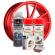 Kit complet reparatie si vopsire jante culoare rosu fluorescent, v2