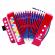 Instrument muzical acordeon rosu, svoora