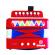 Instrument muzical acordeon rosu, svoora
