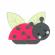 Mini puzzle din lemn buburuza 3d, orange tree toys