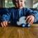 Elefant - jucarie din lemn cu roti, orange tree toys