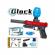 Pistol automat cu bile de gel, cu ochelari de protectie, incarcare USB, negru/rosu, Vivo CZ07-1