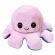 Caracatita reversibila din plus cu doua emotii, cu LED, albastru/roz, 20 x 8 cm, Vivo OCTOPUS-BLUE/PINK