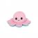 Caracatita reversibila din plus cu doua emotii, cu LED, turcoaz/roz, 20 x 8 cm, Vivo OCTOPUS-TURCOAZ/PINK