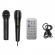 Boxa portabila karaoke zqs12137, 2 microfoane, 120w pmpo, led rgb