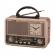 Radio am/fm/sw cu ceas analog, bt/usb/tf/aux, 8w, 1200mah, cablu