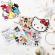 Set creativ de Craciun pentru copii, RMS, Cracker Hello Kitty, autocolante, masca de fata, multicolor, 11x11x55cm, 04-6042