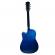 Chitara clasica din lemn 95 cm, cutaway, albastru marin