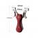 Prastie cu laser ideallstore®, sling queen, metalic, 11.5 cm, cu boloboc, maner lemn, maro