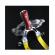 Prastie cu laser ideallstore®, sling queen, metalic, 11.5 cm, cu boloboc, maner lemn, maro