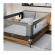 Bariera protectie pat copii culisanta, cu inaltime reglabila cover 140 cm gri