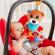 Jucarie Teddy bear pentru carucior, scoica auto sau patut