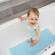 Covoras de baie antialunecare din cauciuc natural 97 x 36 cm albastru myhappybath mat xl reer