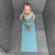 Covoras de baie antialunecare din cauciuc natural 97 x 36 cm albastru myhappybath mat xl reer