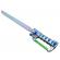 Sabie de jucarie ideallstore®, future warrior, plastic, led, sunete, 63.5 cm, argintiu