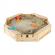 Cutie hexagonala din lemn pentru nisip treasure beach 104x104 cm cu prelata