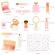 Set de joaca din lemn trusa make-up 17 piese umu toys