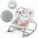 Balansoar multifunctional cu vibratii si 3 jucarii ricokids 7325 roz
