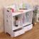 Dulap cu 2 sertare, organizator cosmetice, alb, pvc