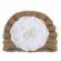 Caciulita crosetata tip turban cu floare aplicata (marime disponibila: 3-6 luni