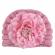 Caciulita crosetata tip turban cu floare aplicata (marime disponibila: 3-6 luni