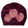 Caciulita tip turban din catifea cu flori aplicate (marime disponibila: 3-6