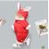 Combinezon rosu din fas - rabbit (marime disponibila: 18-24 luni)