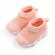 Mocasini roz banan tip adidas cu talpa antiderapanta (marime disponibila: