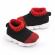Mocasini tip adidas, negri cu model rosu cu talpa antiderapanta (marime