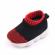 Mocasini tip adidas, negri cu model rosu cu talpa antiderapanta (marime