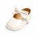 Pantofiori albi din lac cu fundita pentru fetite (marime disponibila: 6-9 luni
