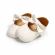 Pantofiori albi din lac cu fundita pentru fetite (marime disponibila: 6-9 luni