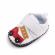 Pantofiori albi pentru baietei - masinuta (marime disponibila: 3-6 luni