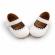 Pantofiori albi pentru fetite (marime disponibila: 6-9 luni (marimea 19