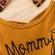 Compleu maro pentru fetite - mommy's little girl (marime disponibila: 6-9 luni