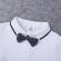 Costum elegant cu body alb tip polo (marime disponibila: 12-18 luni (marimea 21