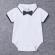 Costum elegant cu body alb tip polo (marime disponibila: 12-18 luni (marimea 21
