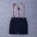 Costum elegant cu body alb tip polo (marime disponibila: 12-18 luni (marimea 21