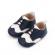 Pantofiori eleganti bleumarine cu insertie alba (marime disponibila: 9-12 luni